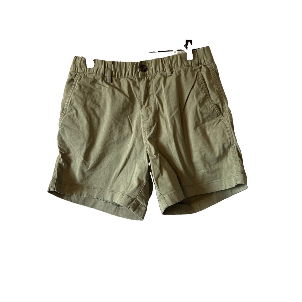 Bearbottom Green 5.5" Chino Shorts Medium Elastic Waist Mens Cotton Spandex